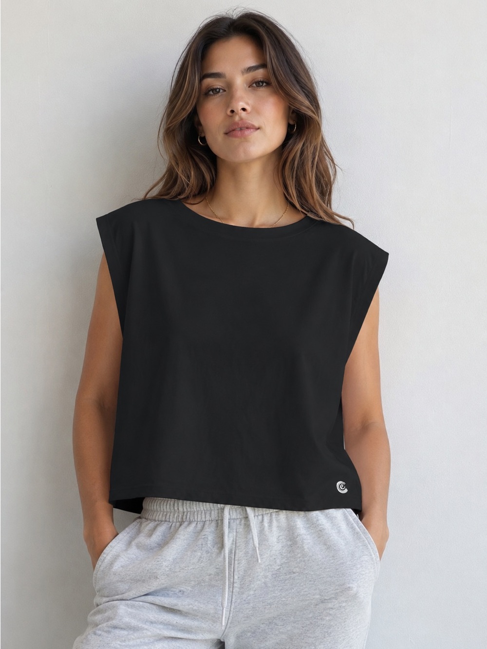 Calme boxy tee or Essentials Center open back crew neck Size XL